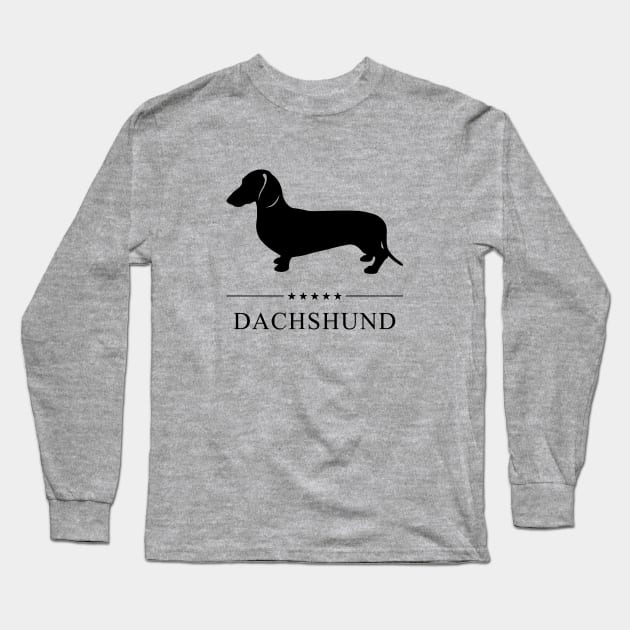 Dachshund Black Silhouette Long Sleeve T-Shirt by millersye